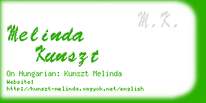 melinda kunszt business card